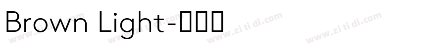 Brown Light字体转换